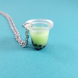 Matcha Boba Necklace by Wilde Designs