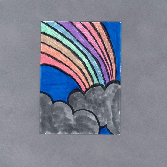 Metallic Rainbow Art Card by Wilde Designs