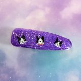 Boston Puppies Purple Hair Clip by Wilde Designs