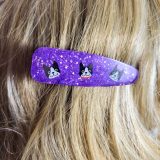 Boston Puppies Purple Hair Clip by Wilde Designs