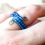 Teal Swirl Wire Wrap Ring by Wilde Designs