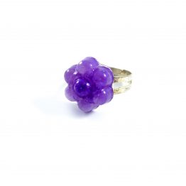 Purple Flower Resin Ring by Wilde Designs