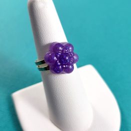 Purple Flower Resin Ring by Wilde Designs