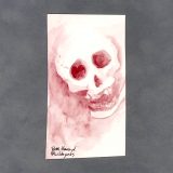 Laughing Skull Watercolor Card by Wilde Designs