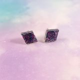 Galaxy Glitter Simple Diamond Earrings by Wilde Designs