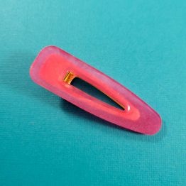 Translucent Neon Pink Hair Clip by Wilde Designs