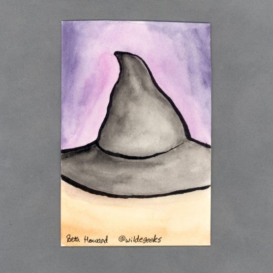 Witch Hat Watercolor Card by Wilde Designs