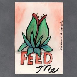 Feed Me Watercolor Card by Wilde Designs