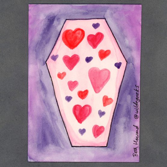 Gothic Romance Watercolor Card by Wilde Designs