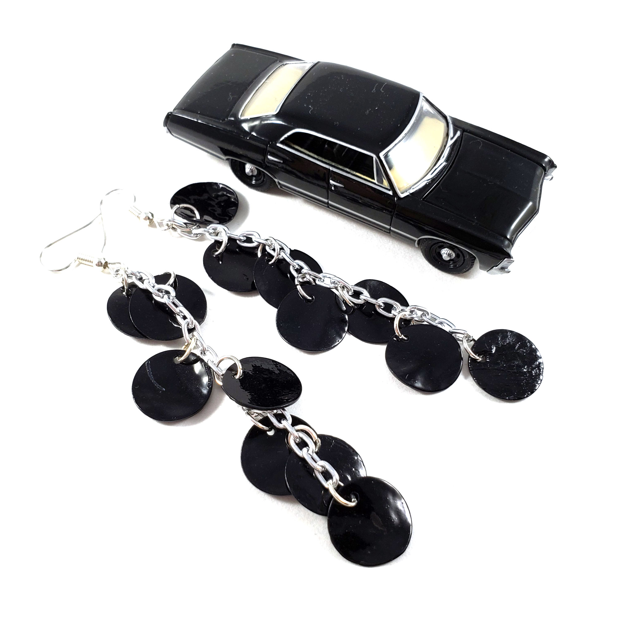 Dragon Scale Earrings in Black by Wilde Designs