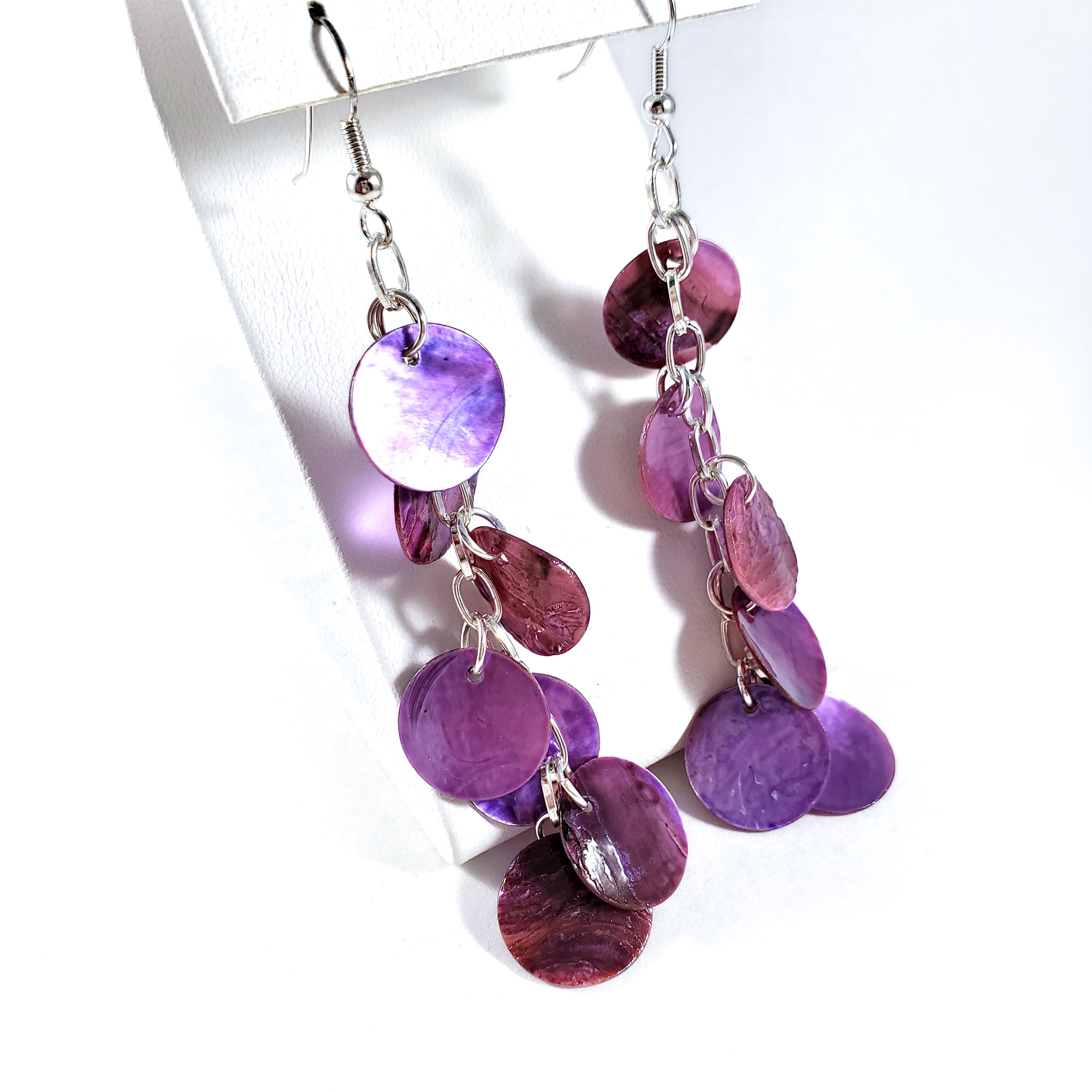 Dragon Scale Earrings in Purple by Wilde Designs