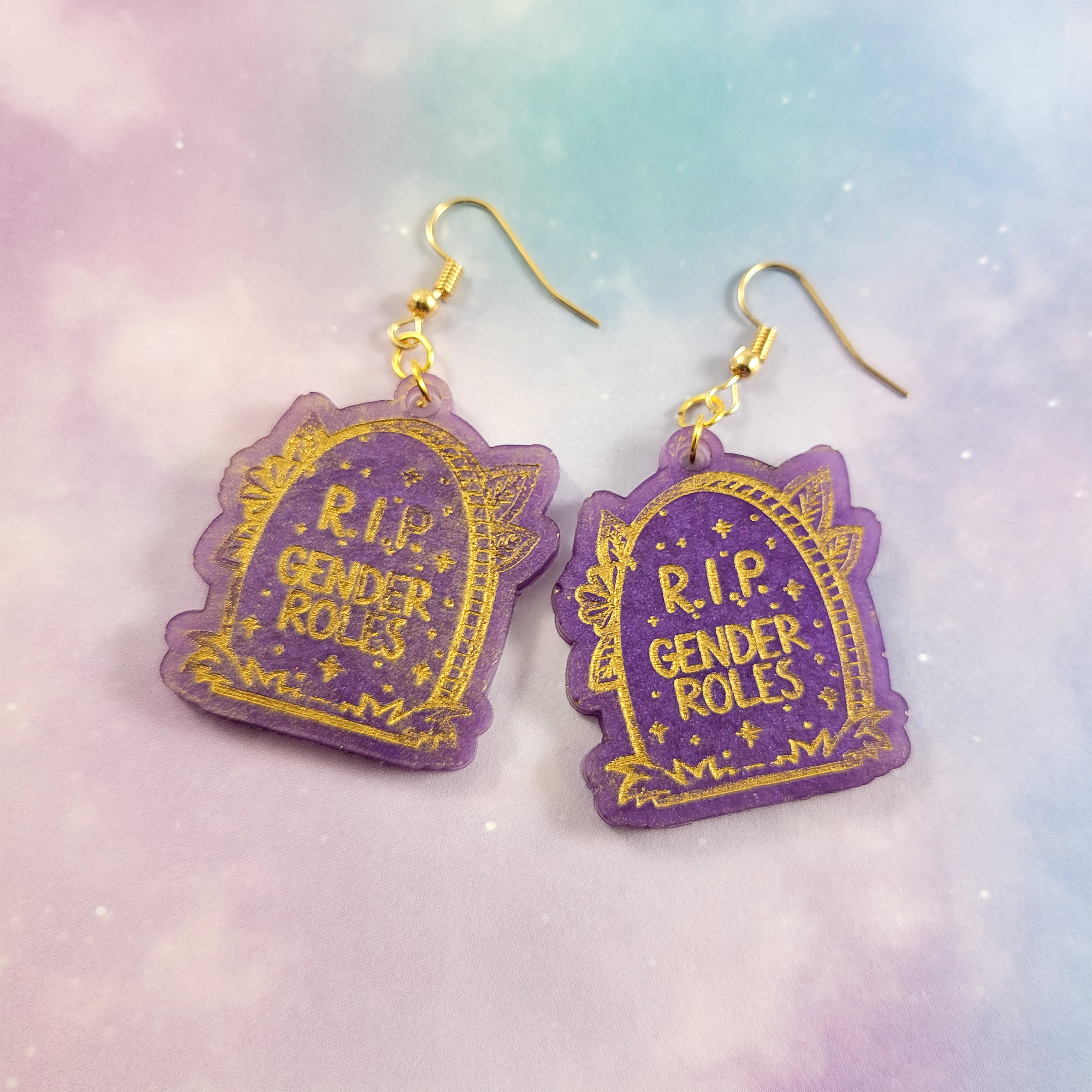 RIP Gender Roles Earrings by Wilde Designs