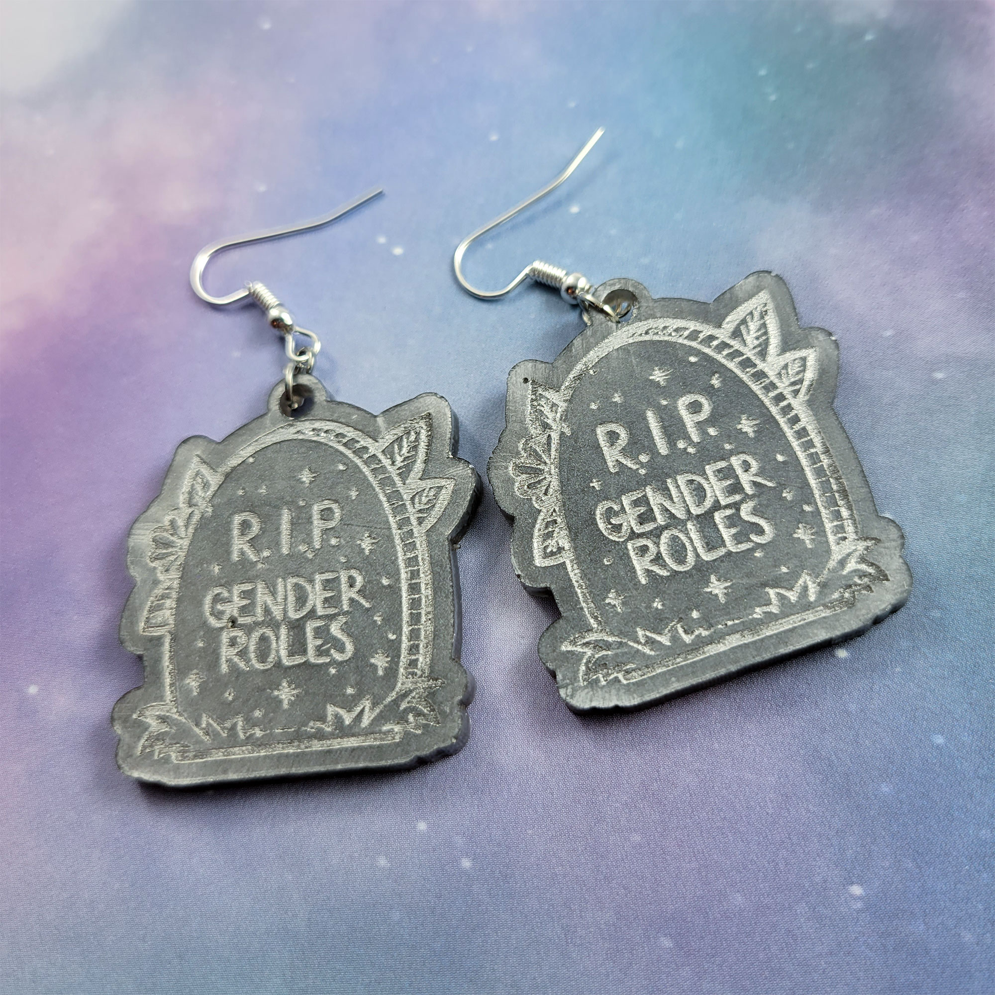 RIP Gender Roles Earrings by Wilde Designs