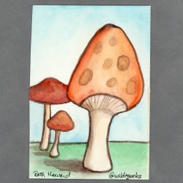 Mushroom Forest Watercolor Card by Wilde Designs