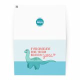 Nessie Believe In Yourself Greeting Card by Wilde Designs