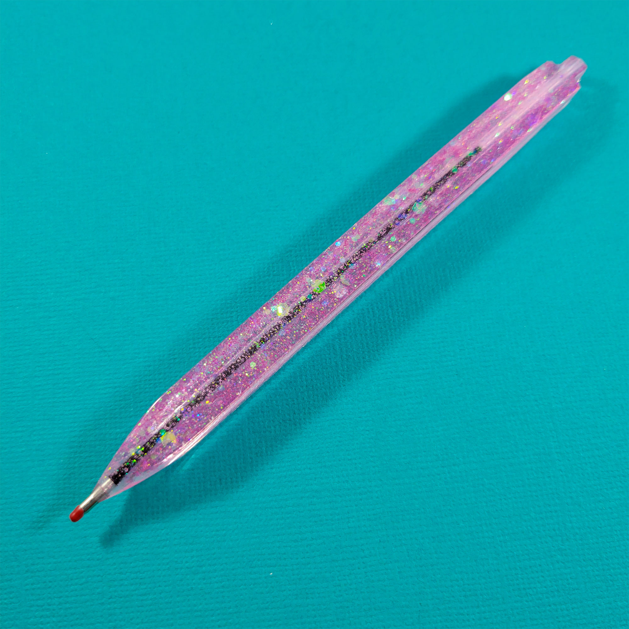 Glittery Pink Handmade Ball Point Pen by Wilde Designs