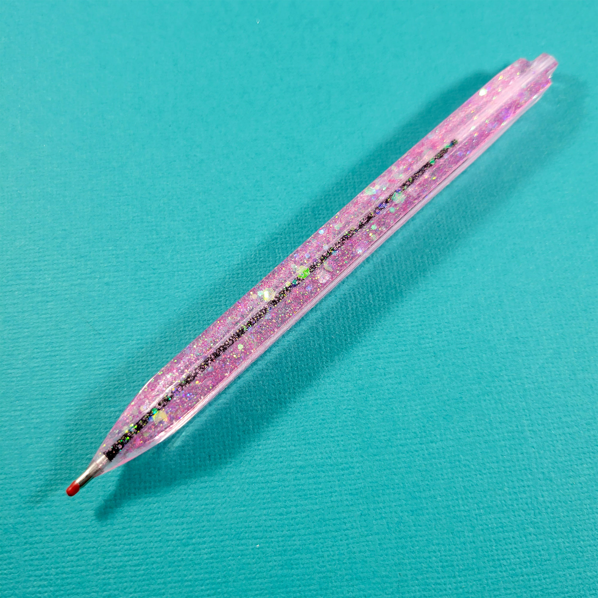 Glittery Pink Handmade Ball Point Pen by Wilde Designs