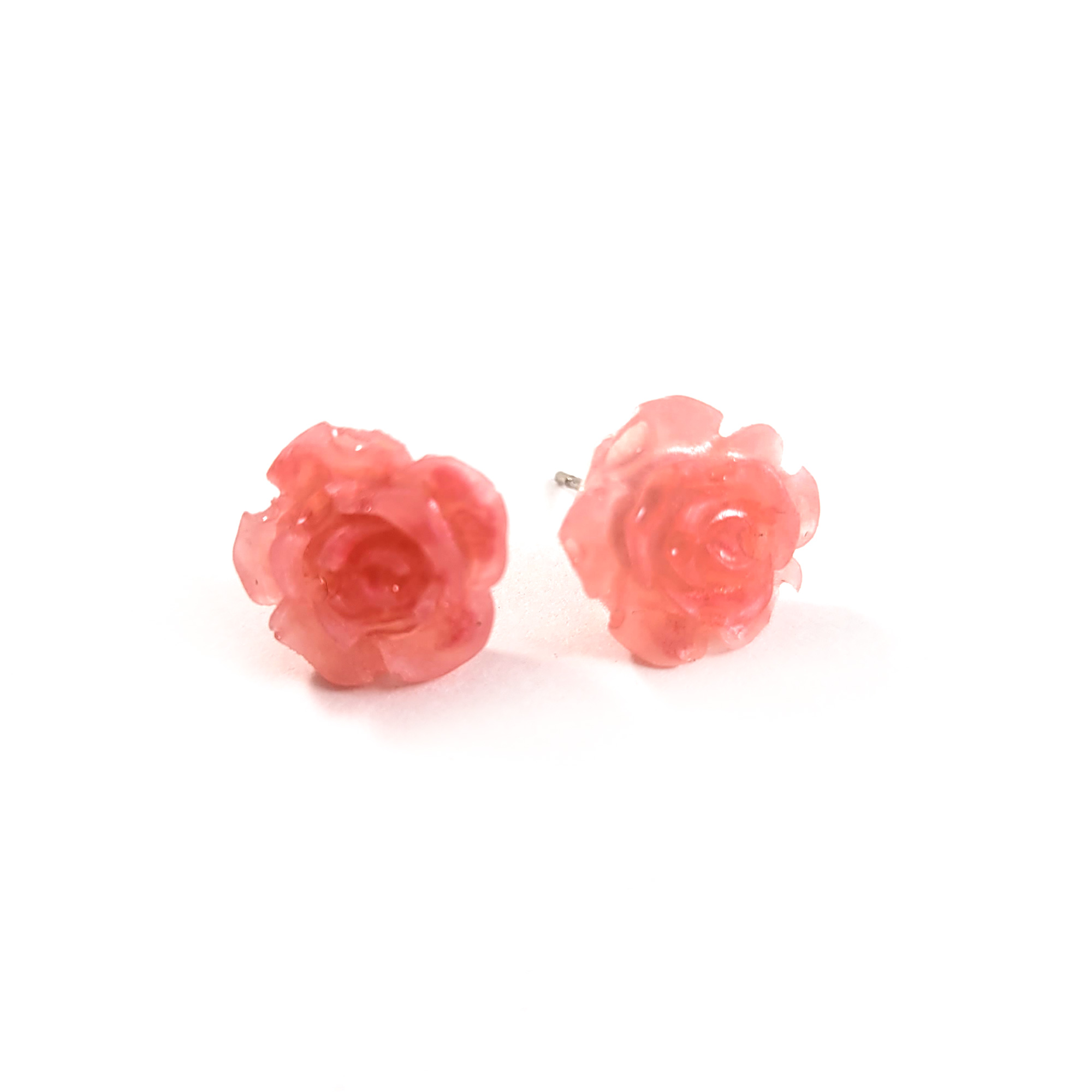 Pink Kawaii Rose Earrings by Wilde Designs