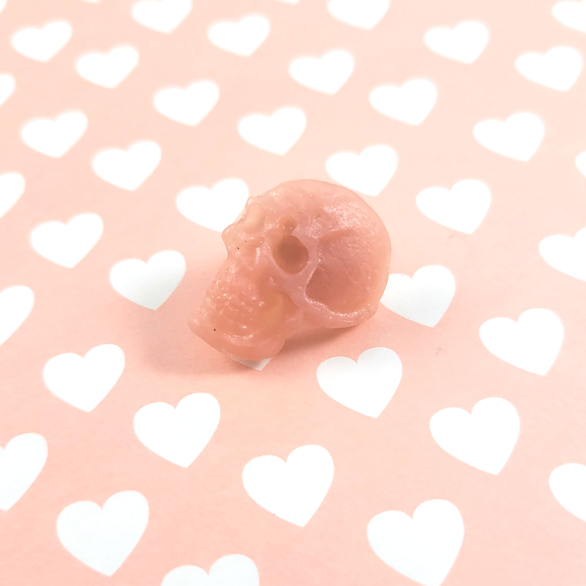 Peach Skull Statement Pin by Wilde Designs