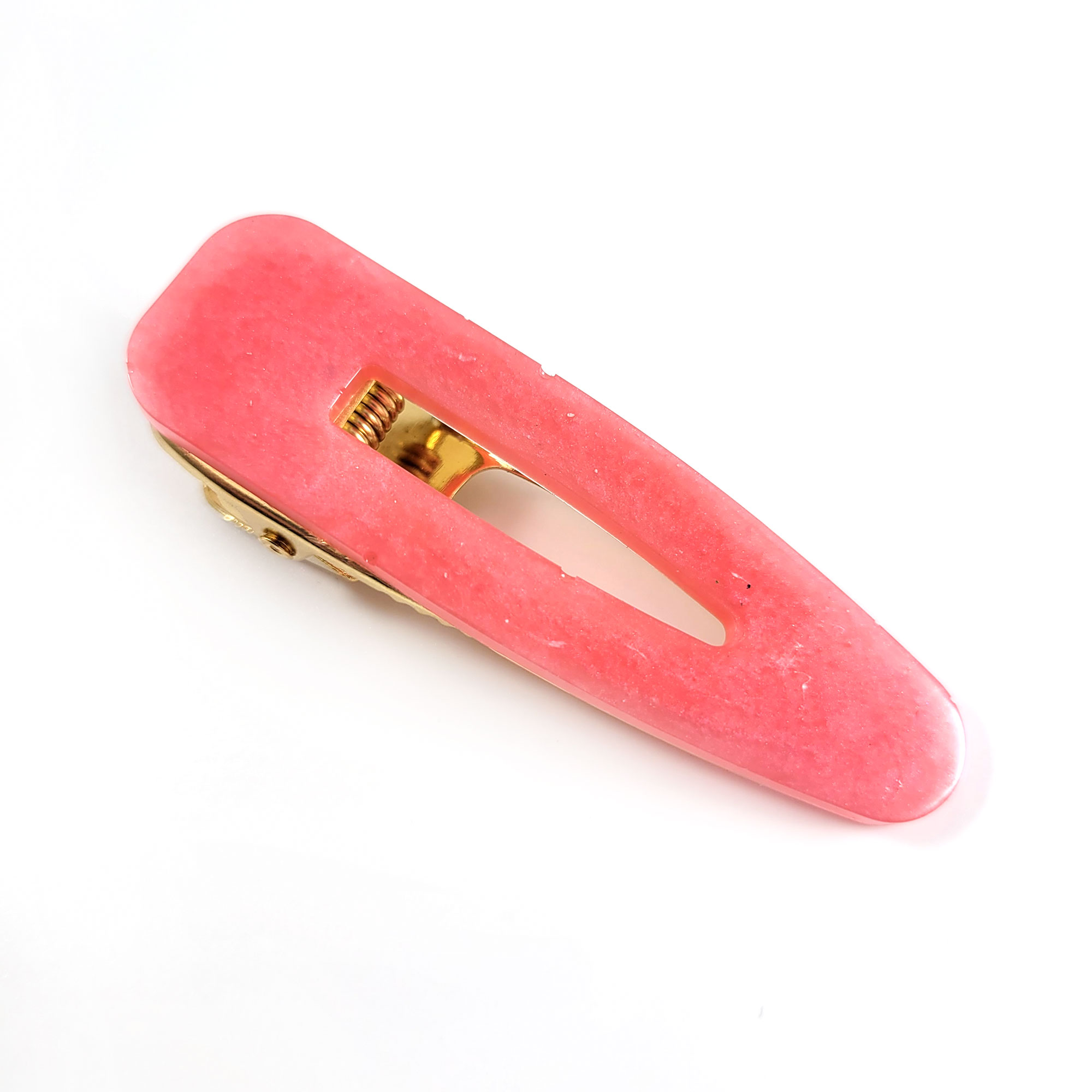 Coral Pink Bar Hair Clip by Wilde Designs