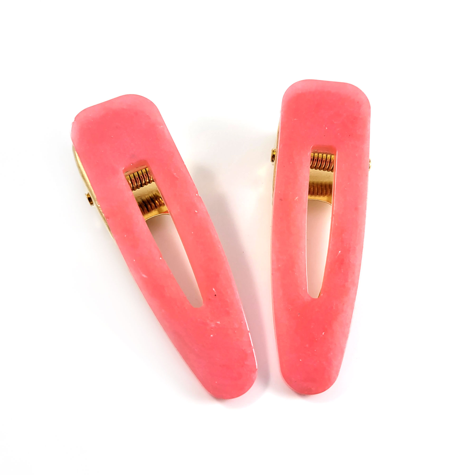 Coral Pink Bar Hair Clip by Wilde Designs