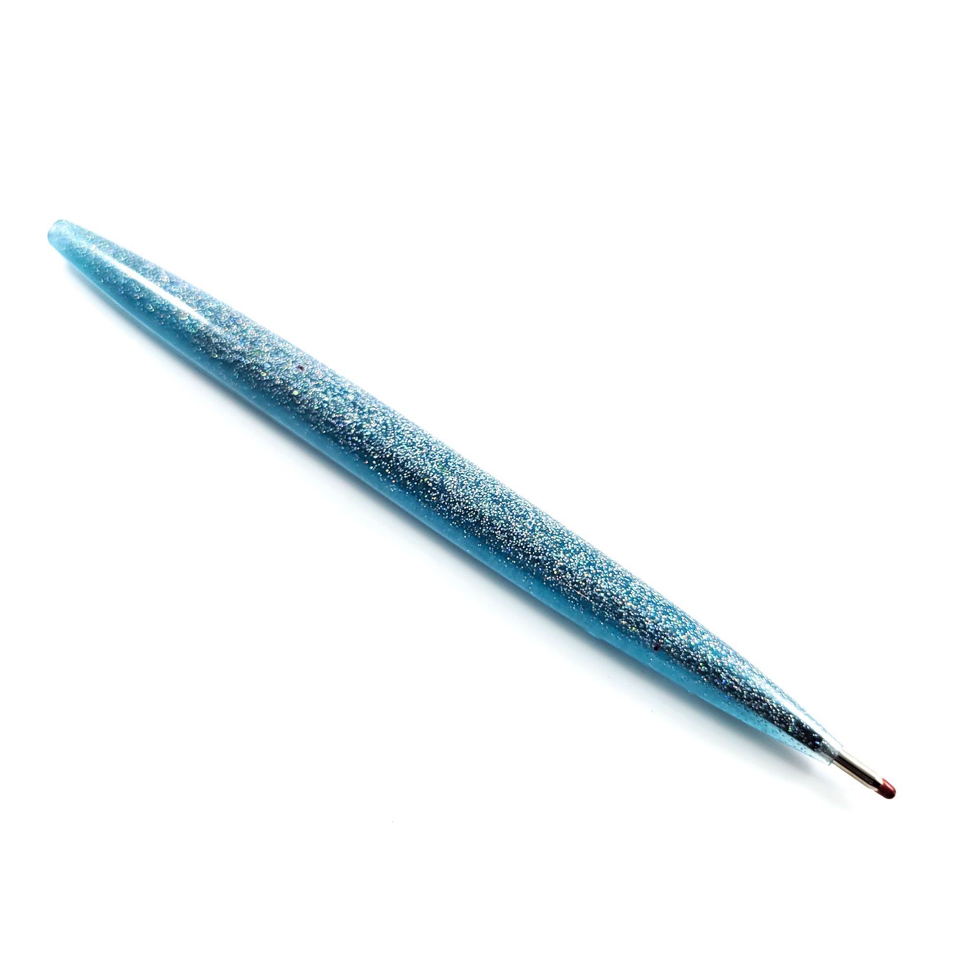 Glittery Blue Handmade Ball Point Pen by Wilde Designs