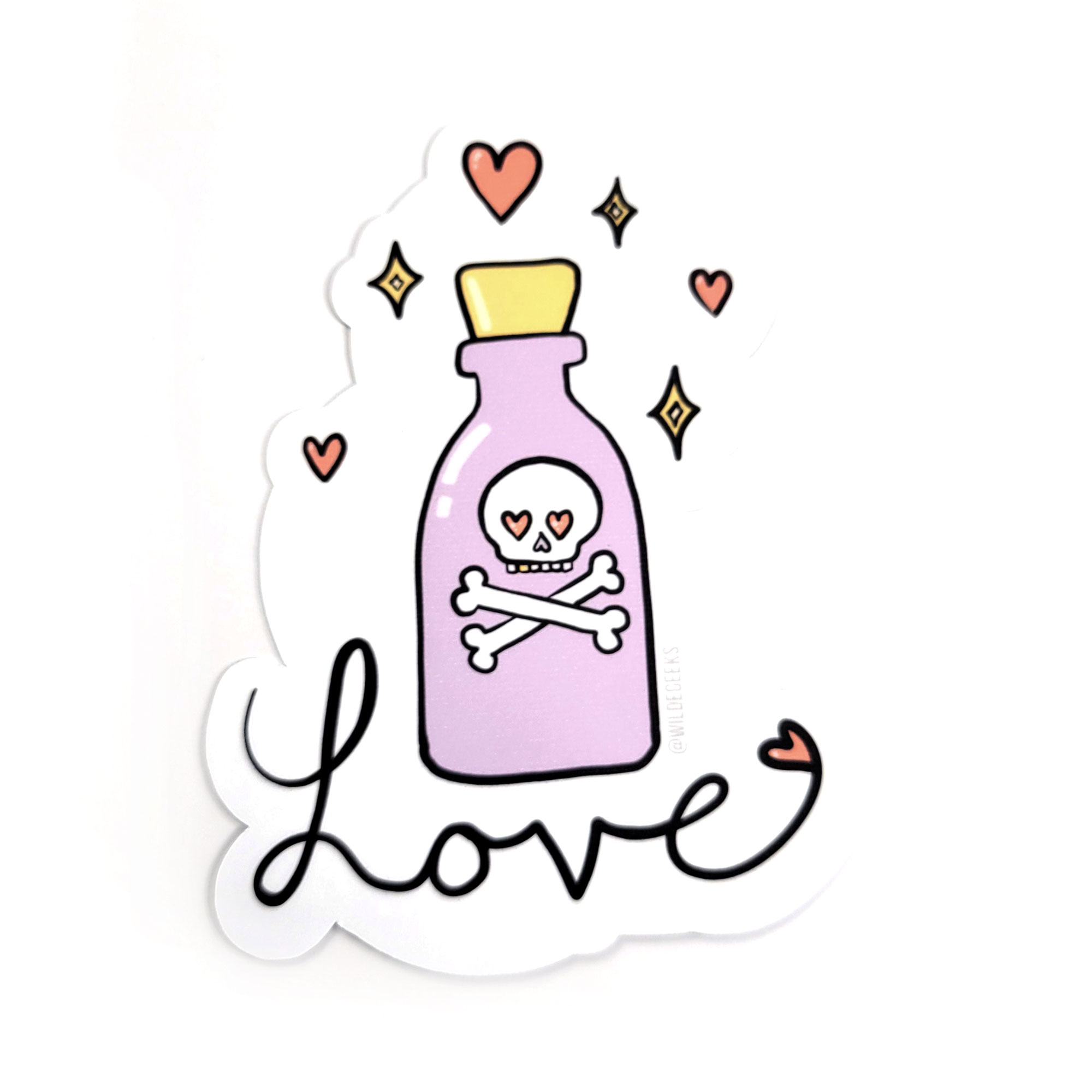 Love Poison Number Nine Sticker by Wilde Designs