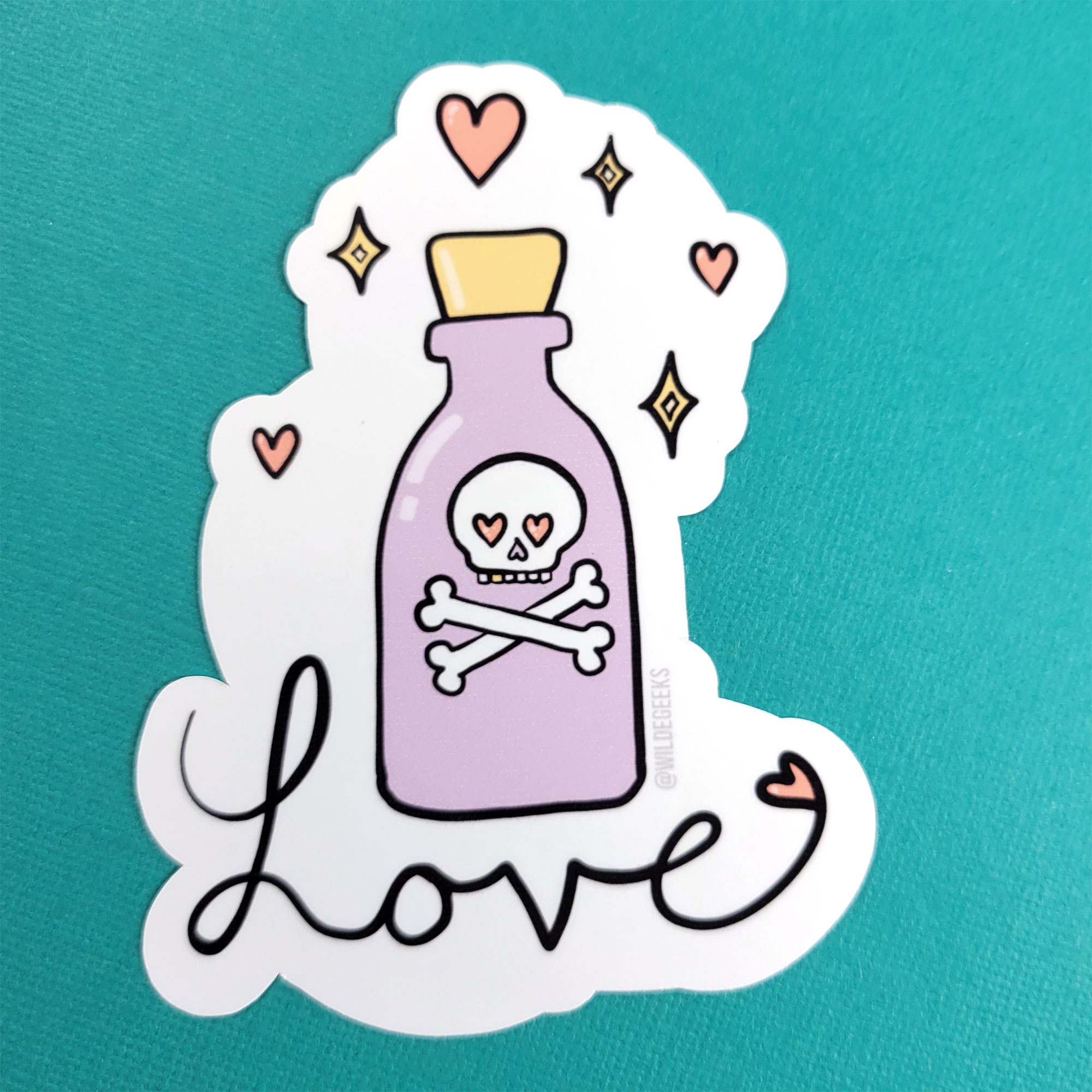 Love Poison Number Nine Sticker by Wilde Designs