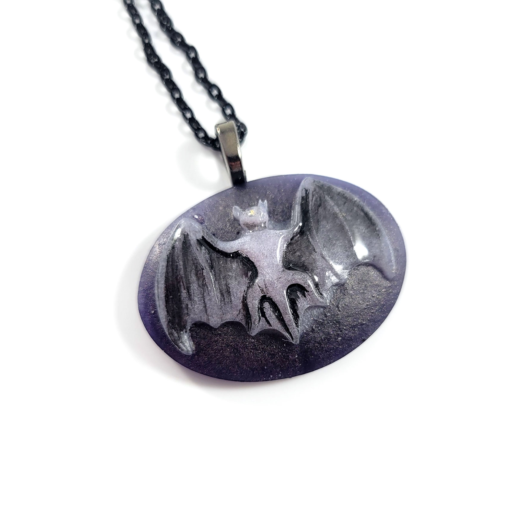 Classy Bat Cameo Necklace by Wilde Designs