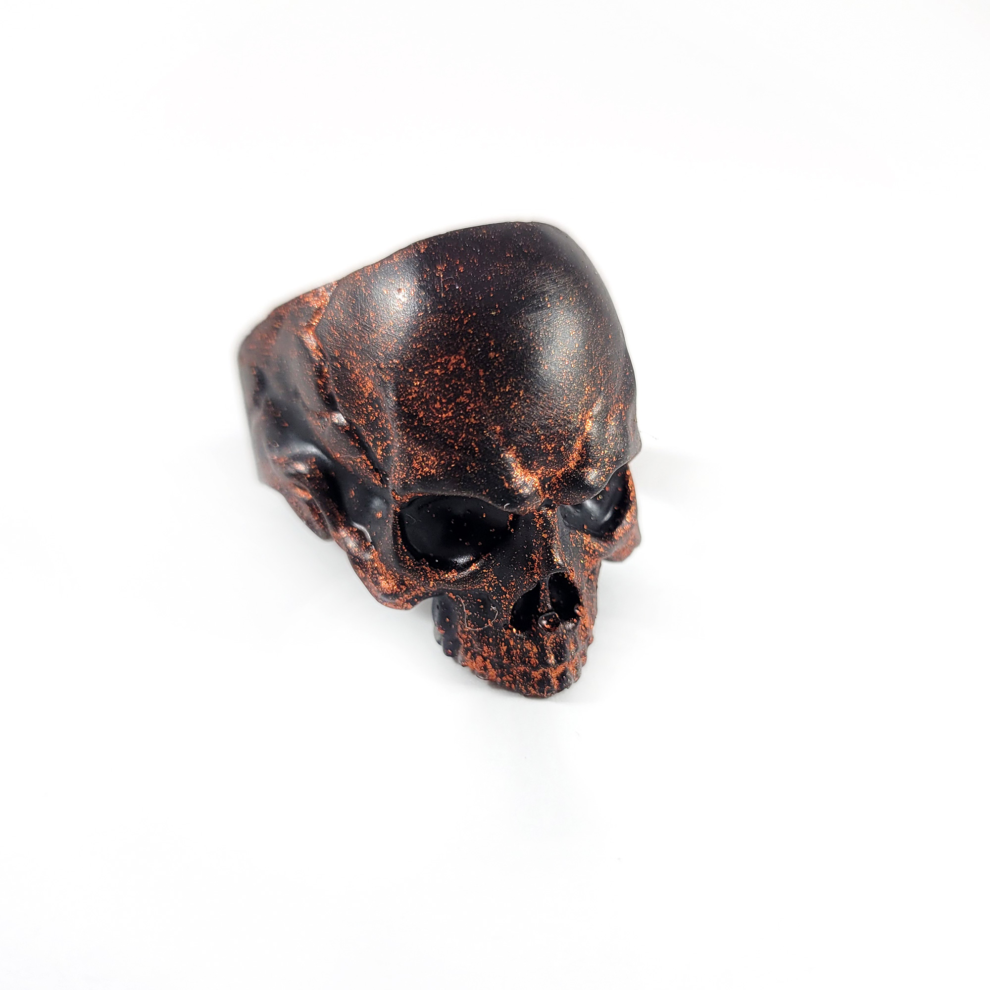 Copper & Black Chunky Skull Ring by Wilde Designs