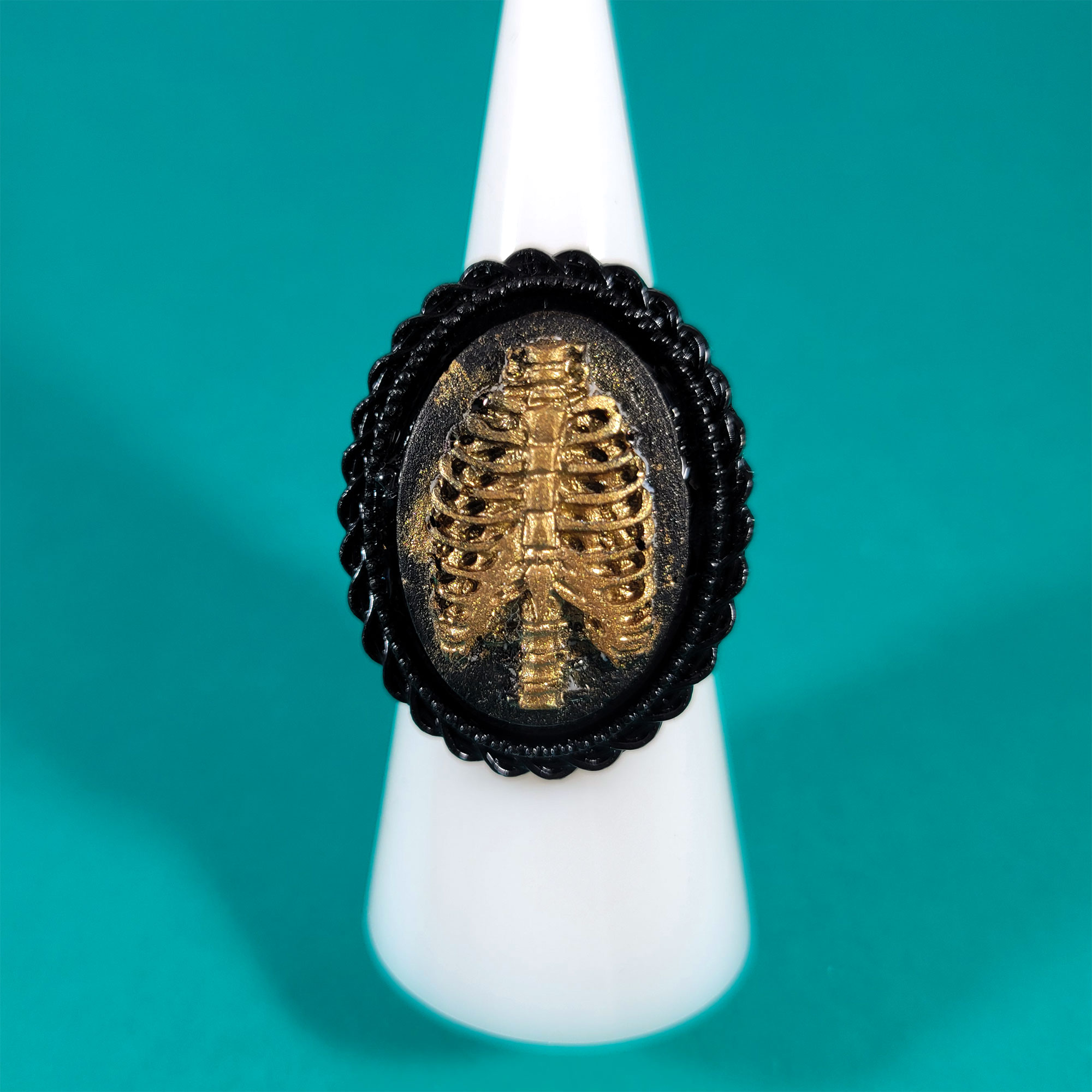 Bare Bones Cameo Ring by Wilde Designs