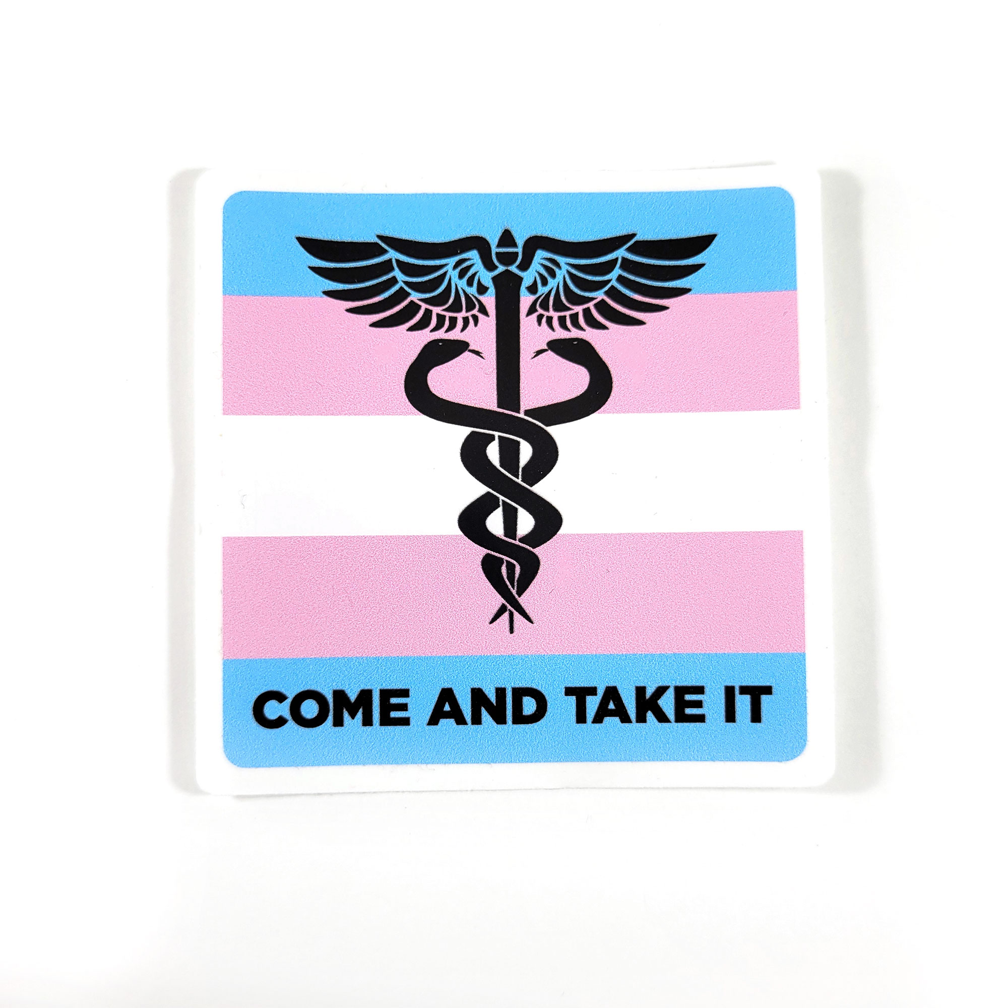 Come and Take it Trans Rights sticker by Wilde Designs