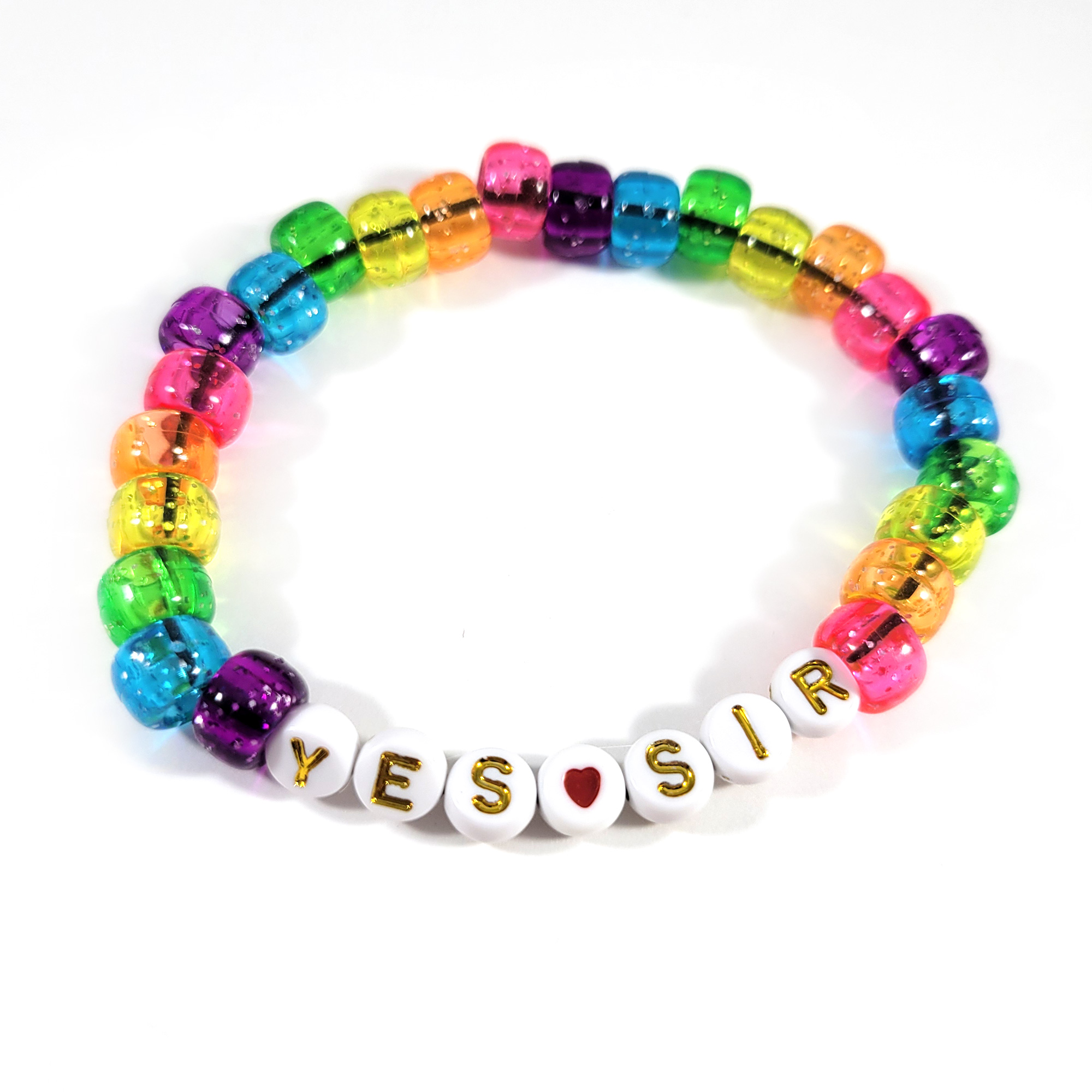 Yes Sir Rainbow Bead Bracelet by Wilde Designs