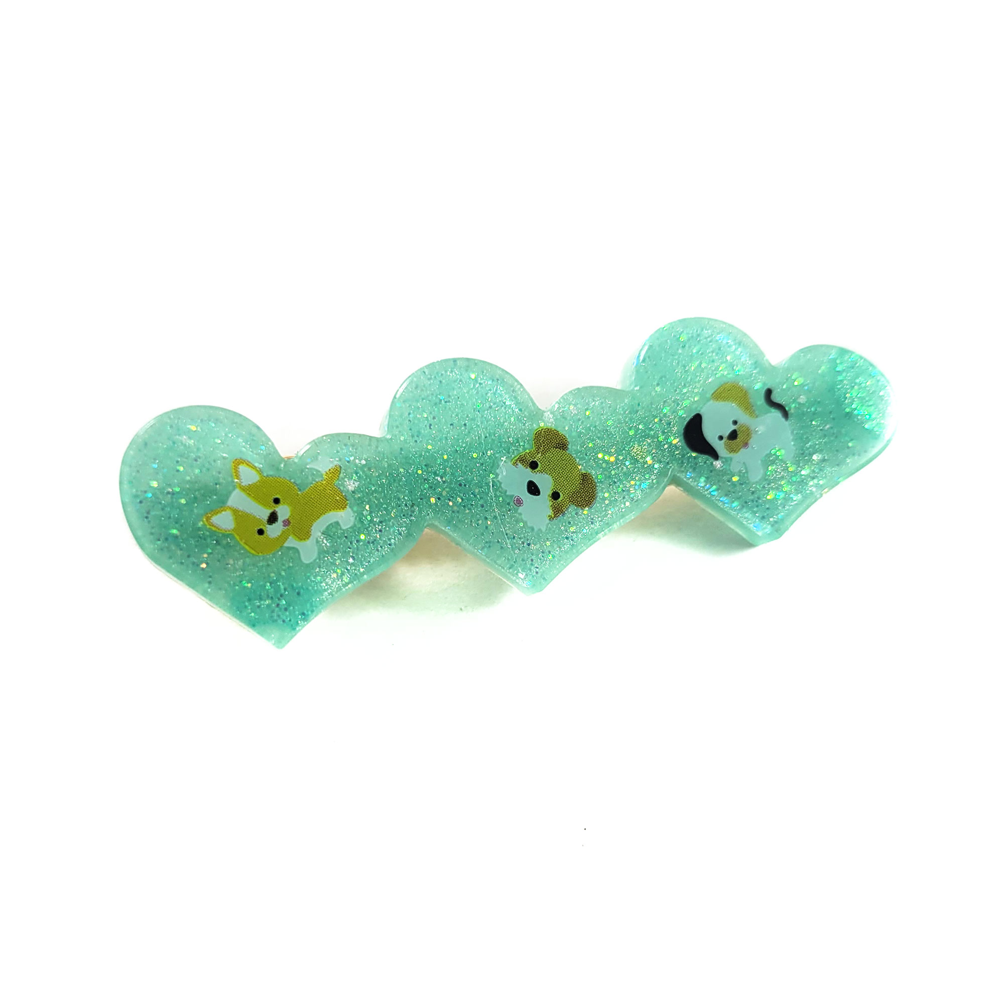 Puppies Heart Hair Clip by Wilde Designs