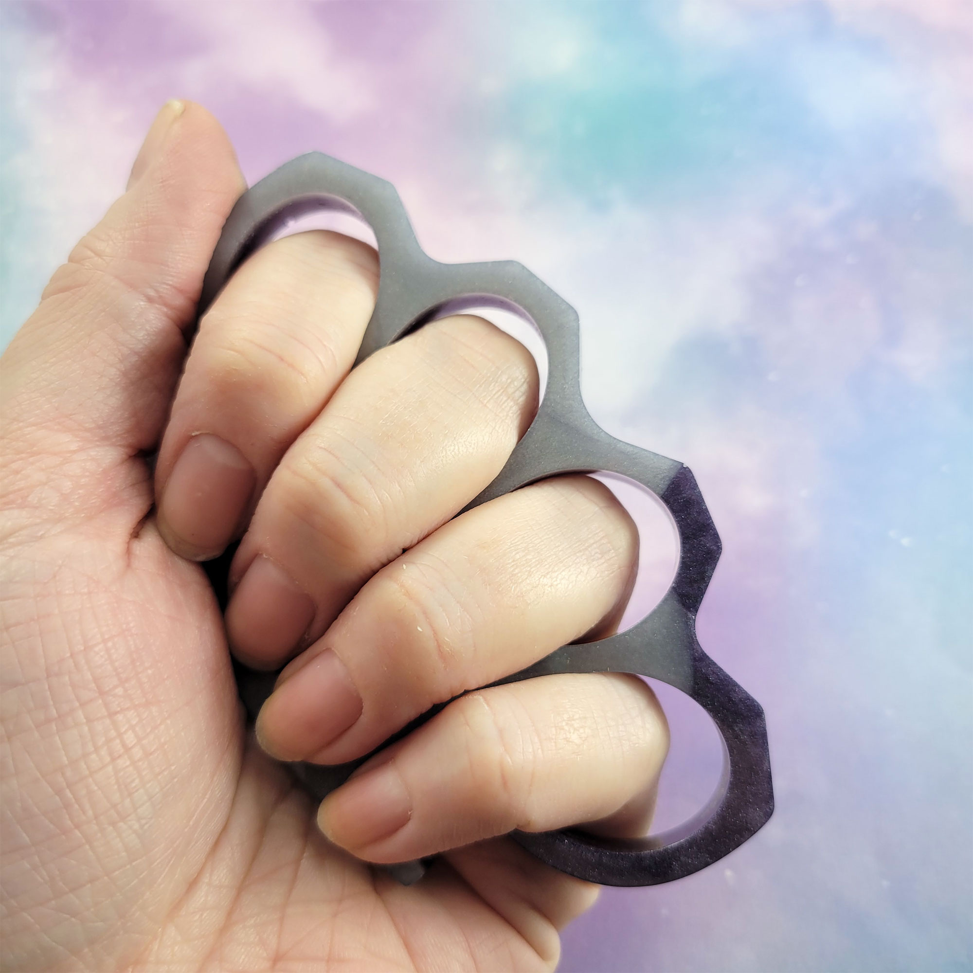 White & Purple Knuckle Safety Ring by Wilde Designs