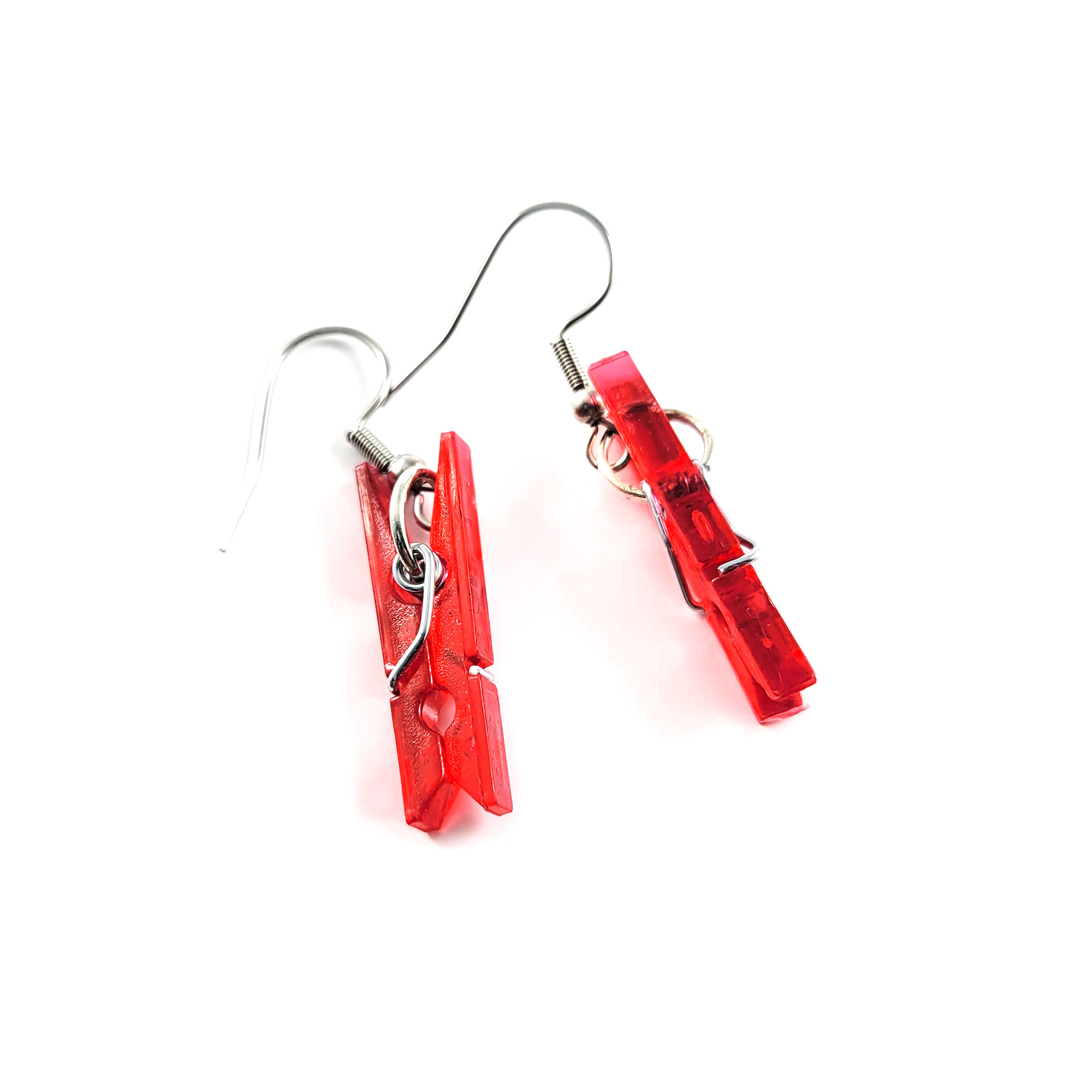 Pain & Pleasure Clothes Pin Earrings by Wilde Designs