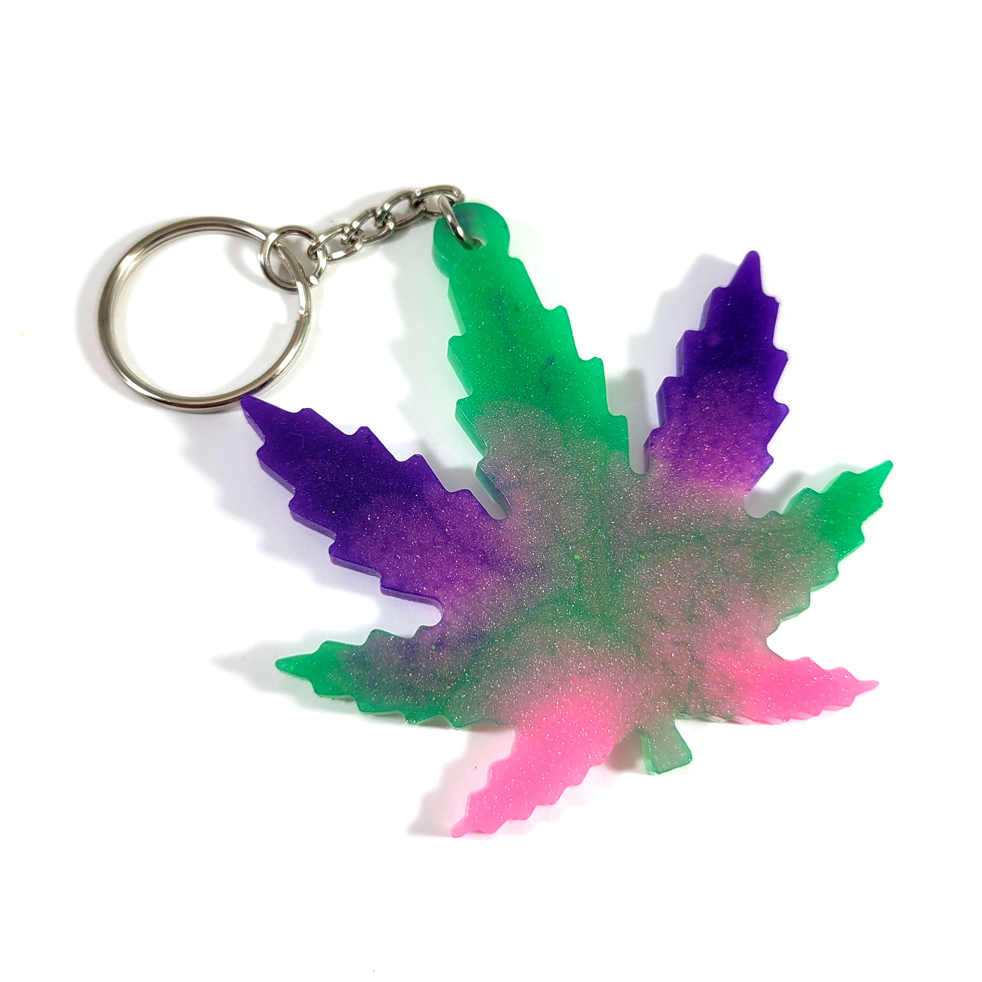Psychadelic Leaf Keychain by Wilde Designs