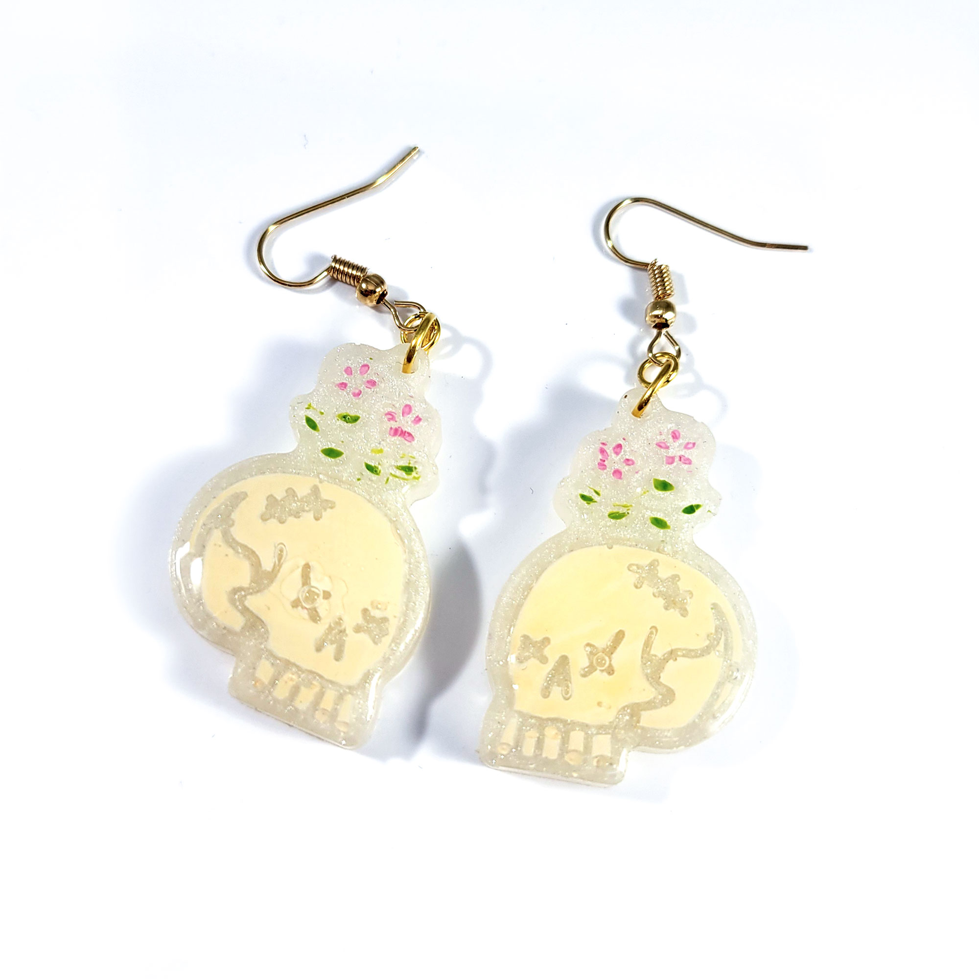 Life from Death Skull Earrings by Wilde Designs