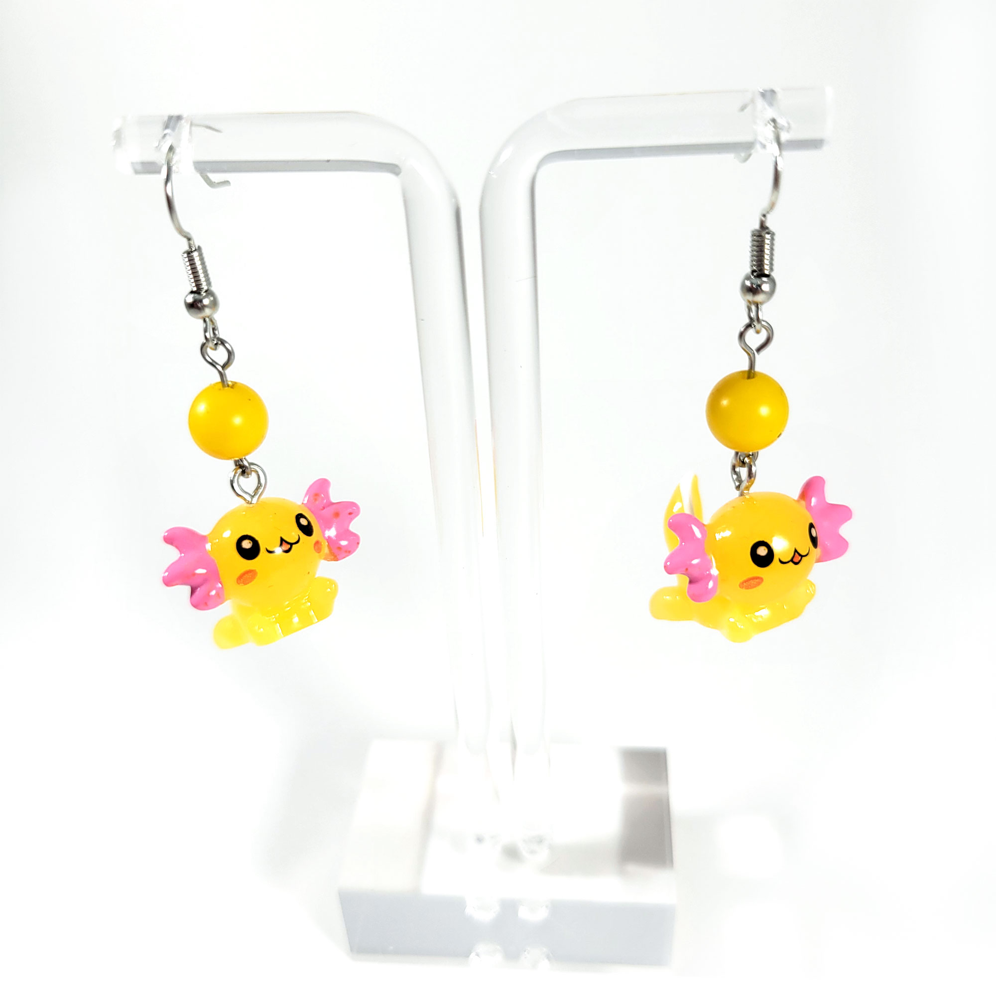 Super Cute Axolotl Earrings by Wilde Designs