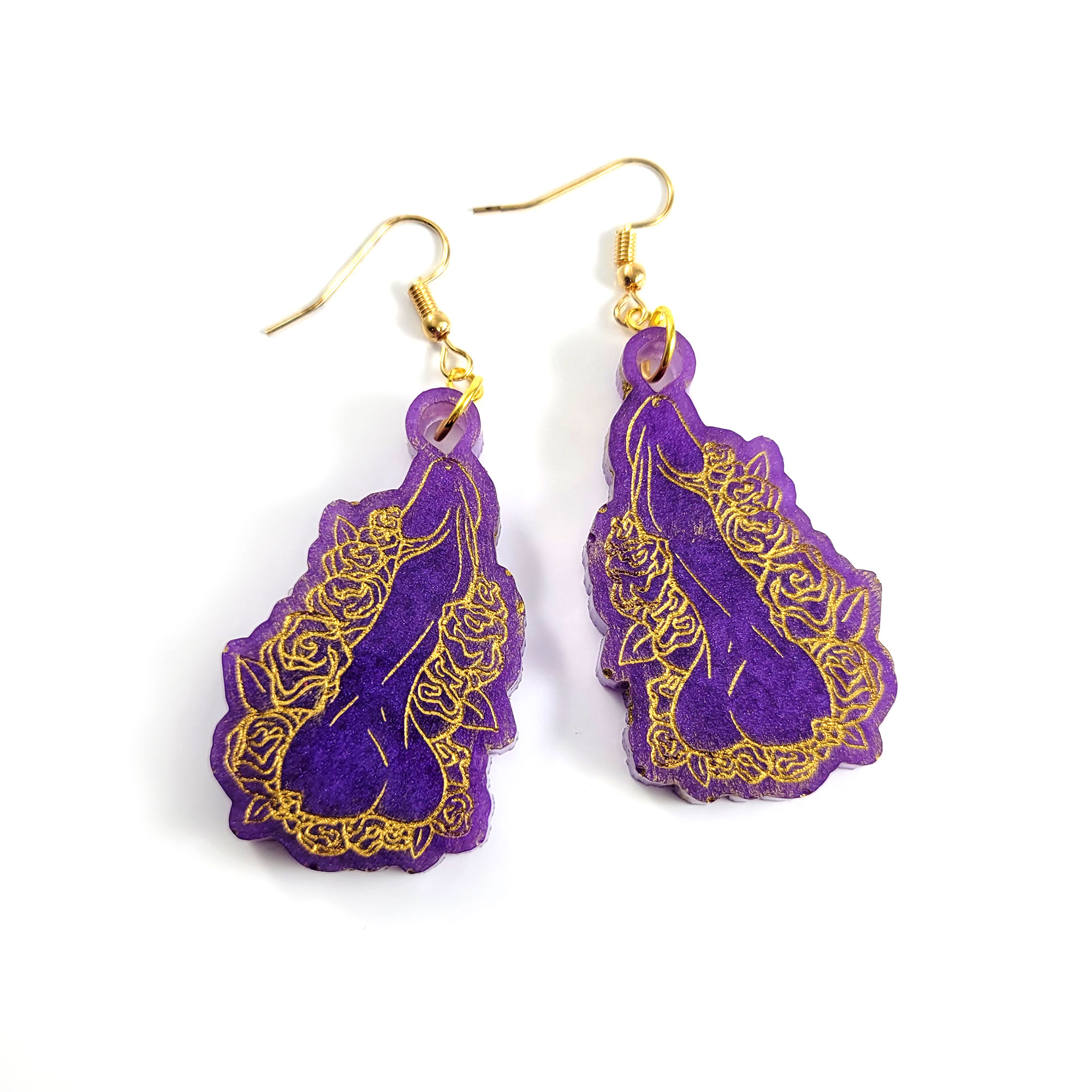 Floral "Rooster" Earrings by Wilde Designs