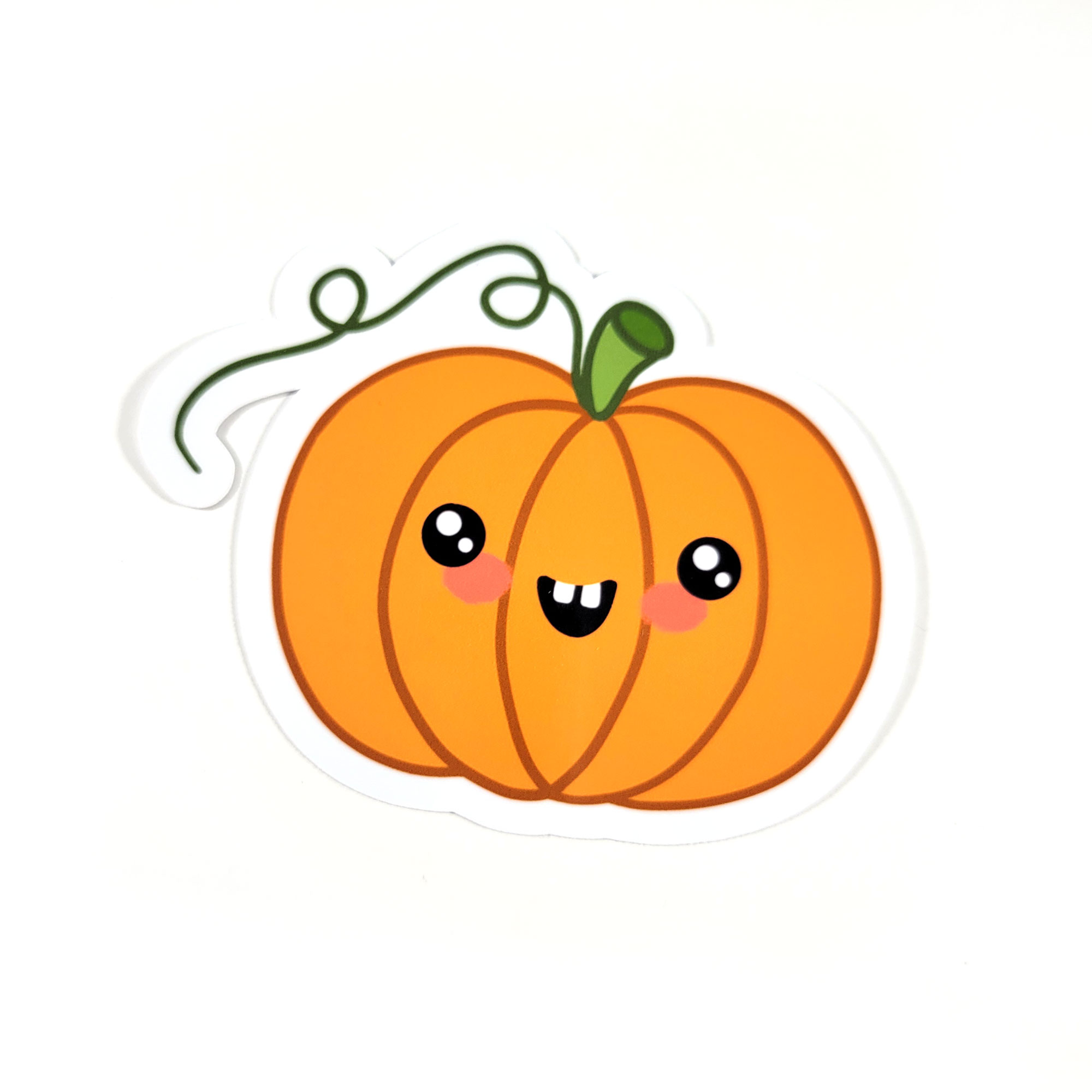 Blushing Pumpkin Vinyl Sticker by Wilde Designs