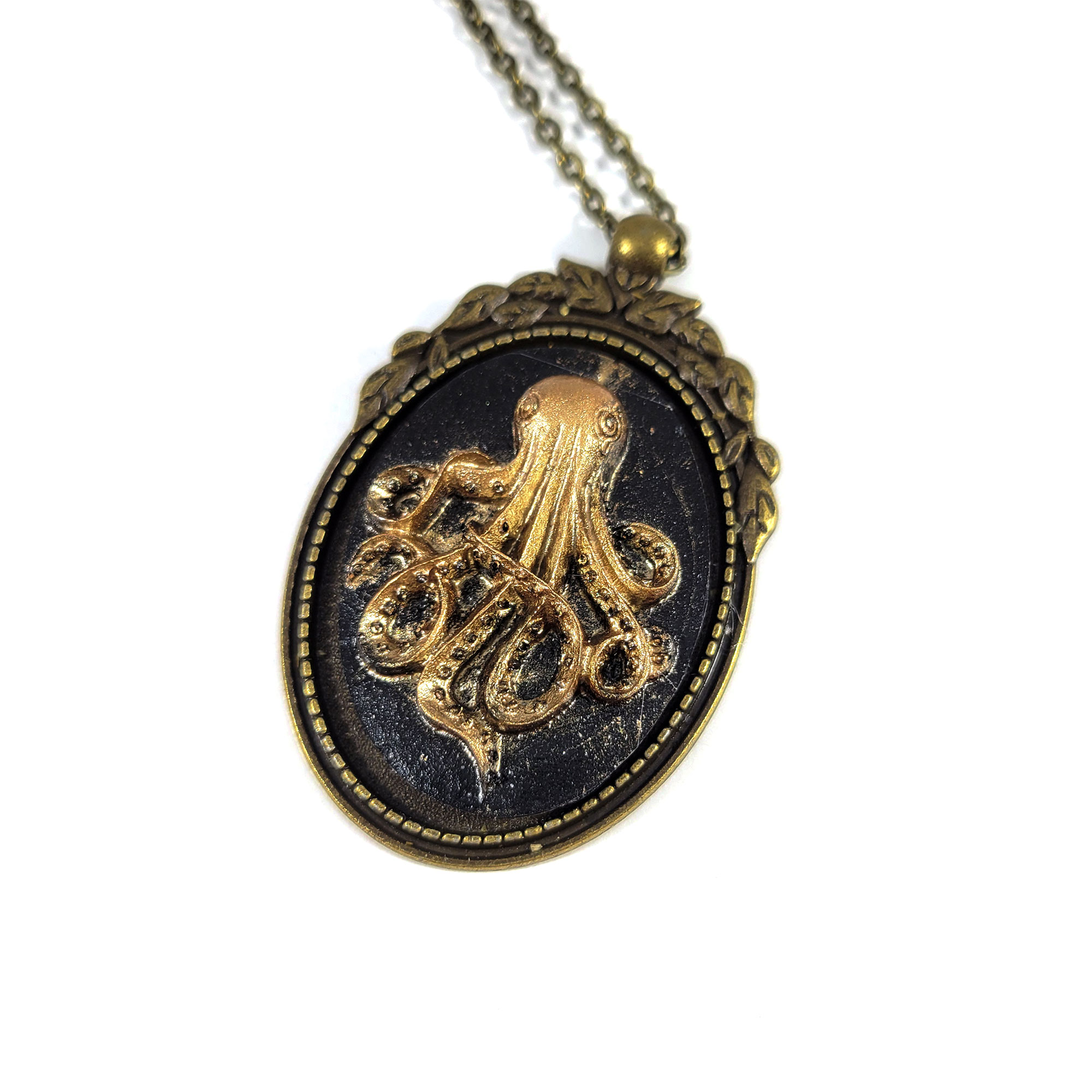 The Kraken Awakes Octopus Cameo Necklace by Wilde Designs