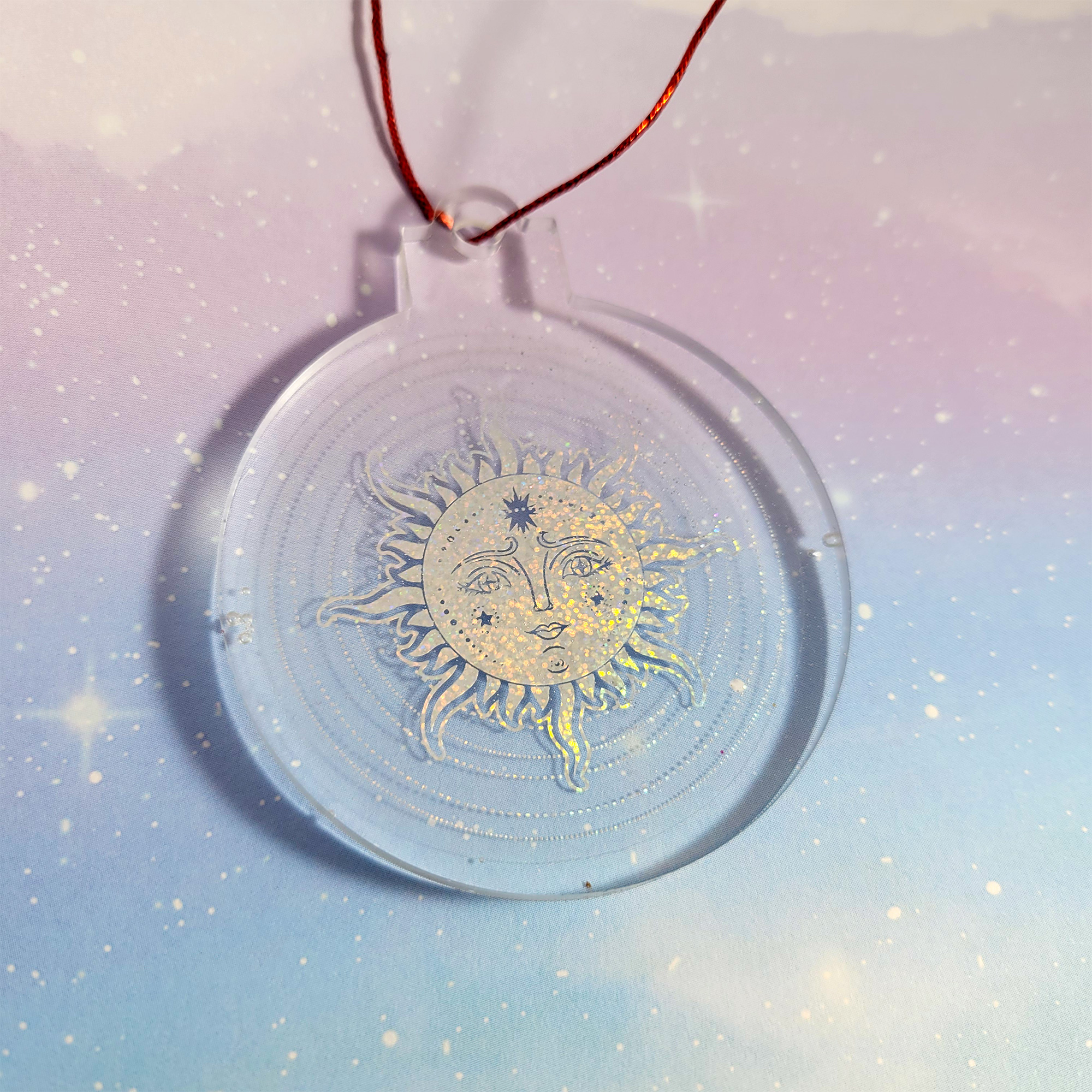 Celestial Holo Round Ornament by Wilde Designs