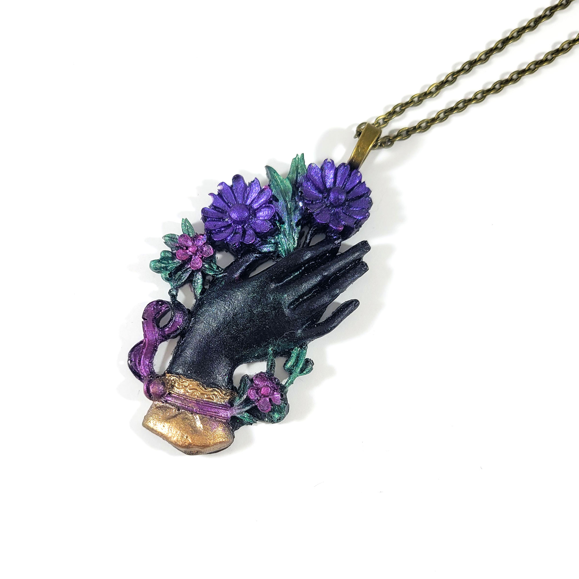 Black & Purple Persephone Necklace by Wilde Designs