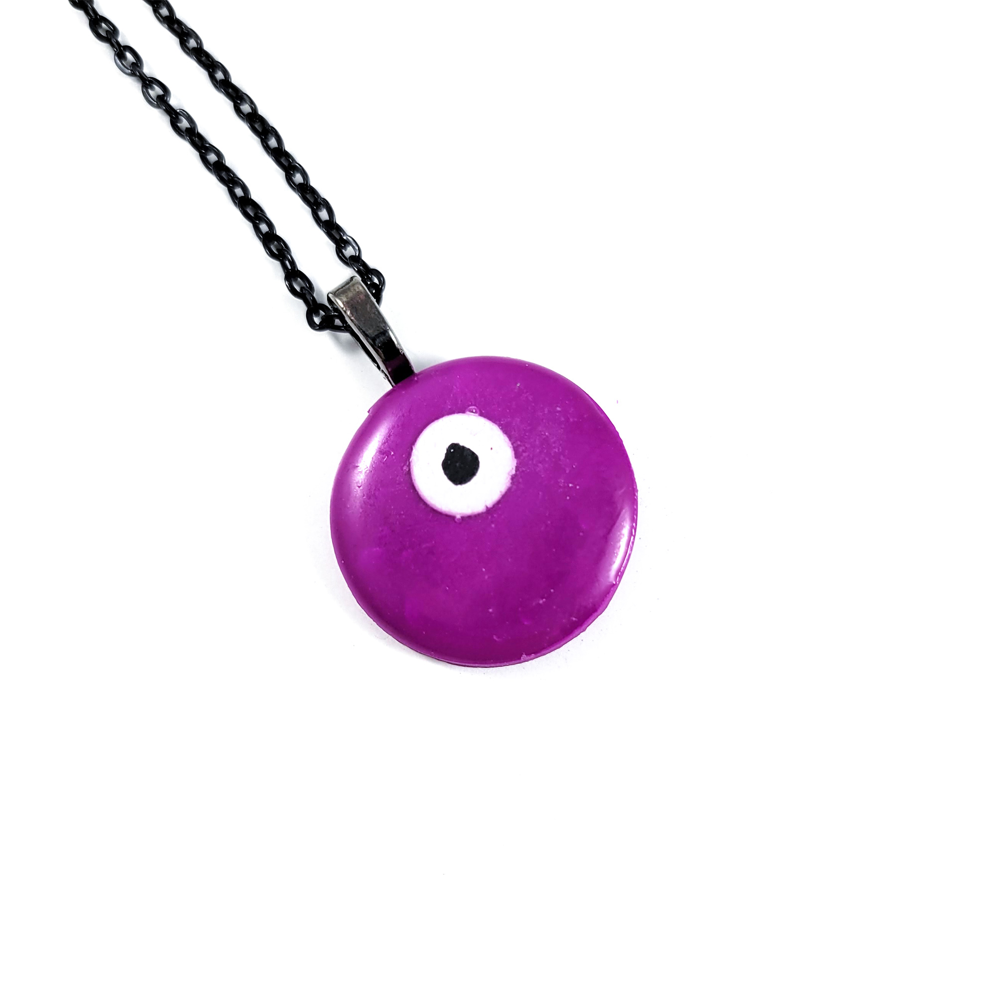 Purple Monster Eye Necklace by Wilde Designs