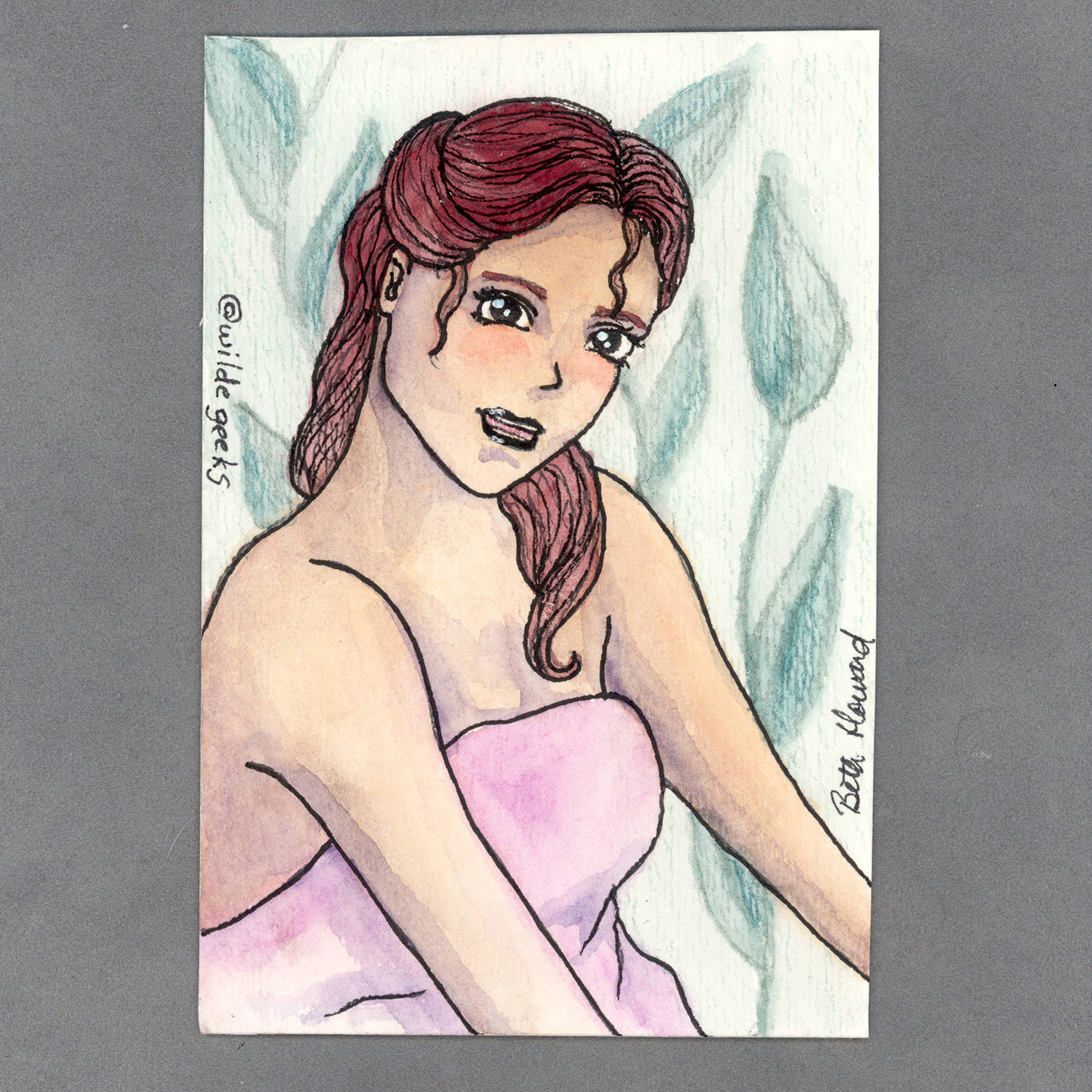 Persephone Watercolor Card by Wilde Designs