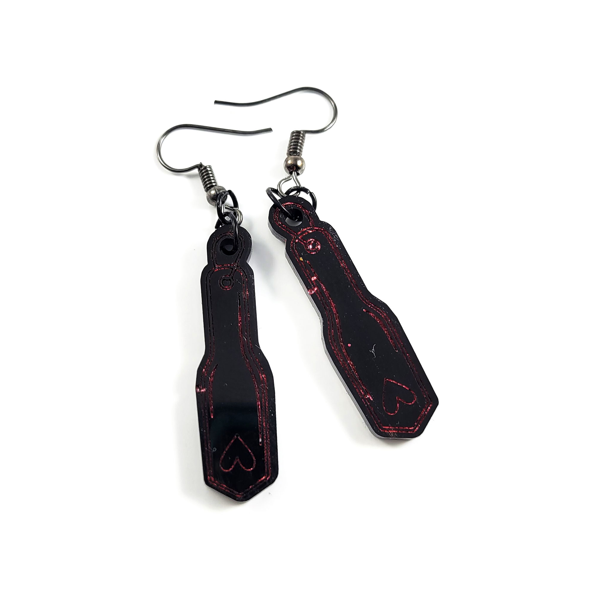 Black Paddle Earrings by Wilde Designs