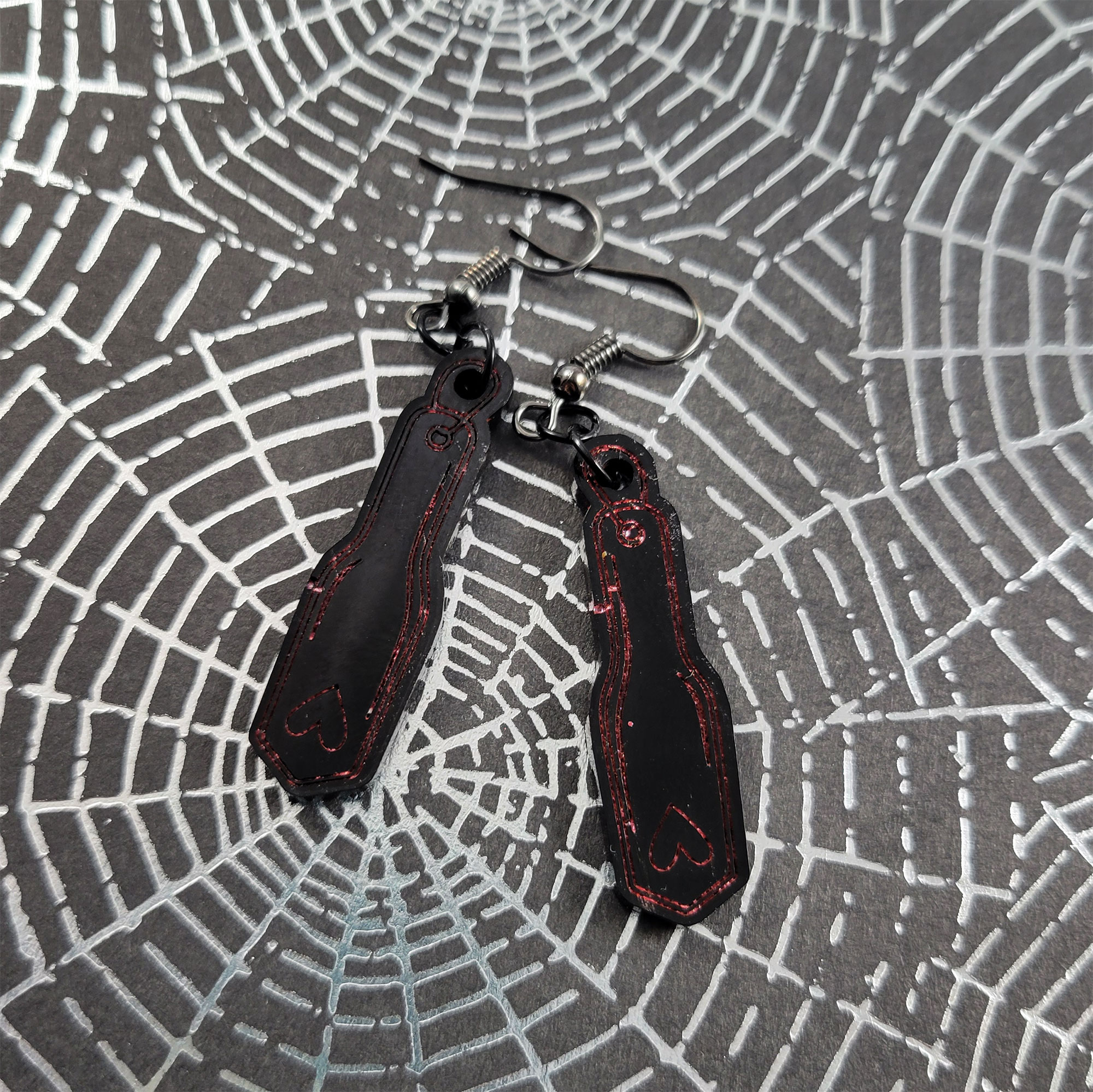 Black Paddle Earrings by Wilde Designs