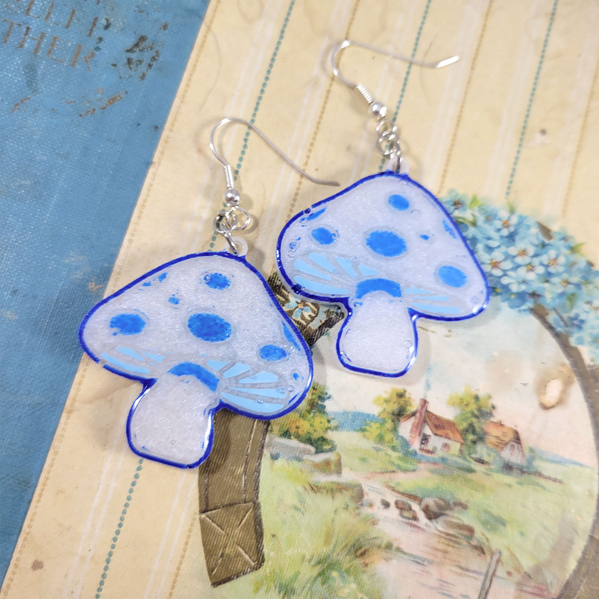 Magical Mushroom Earrings by Wilde Designs