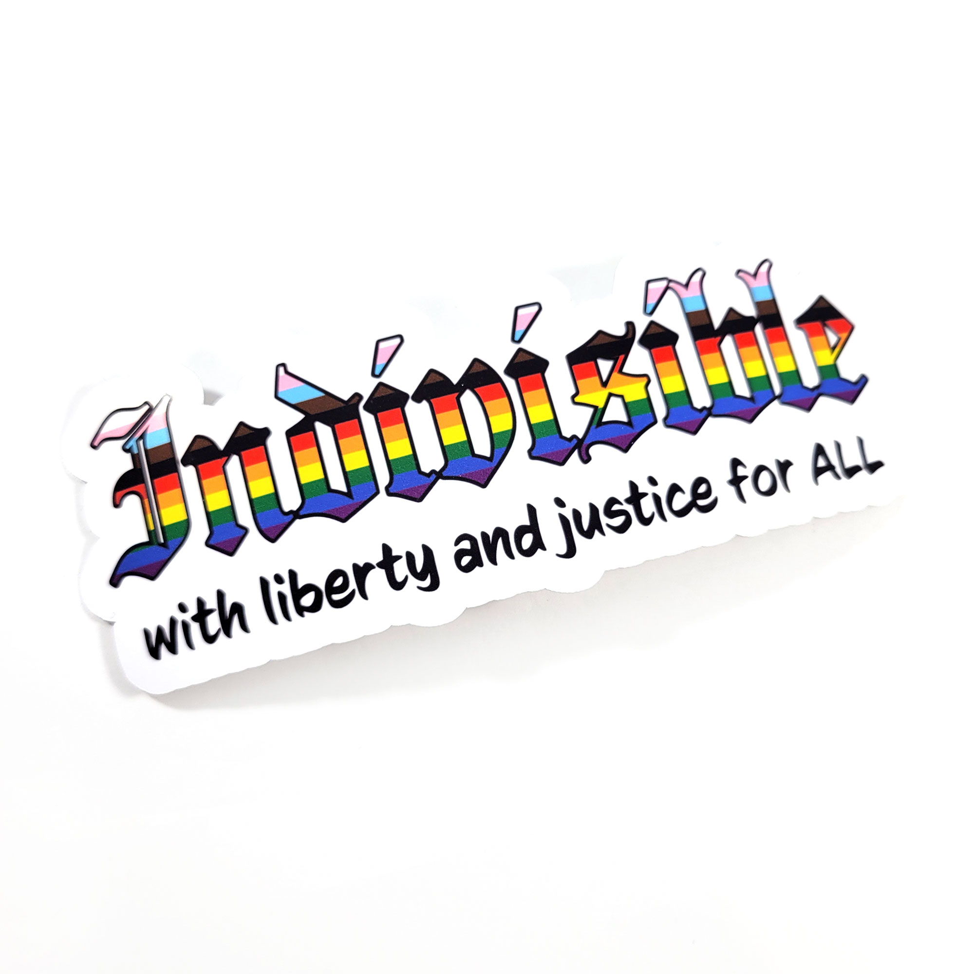 Indivisible Pride Vinyl Sticker by Wilde Designs